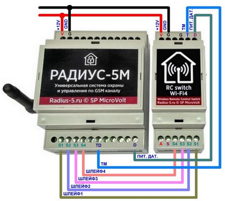 Приемник радиодатчиков RC Switch + Радиус-5M
