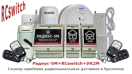 Радиус-5М (MiniDin) + RC switch
